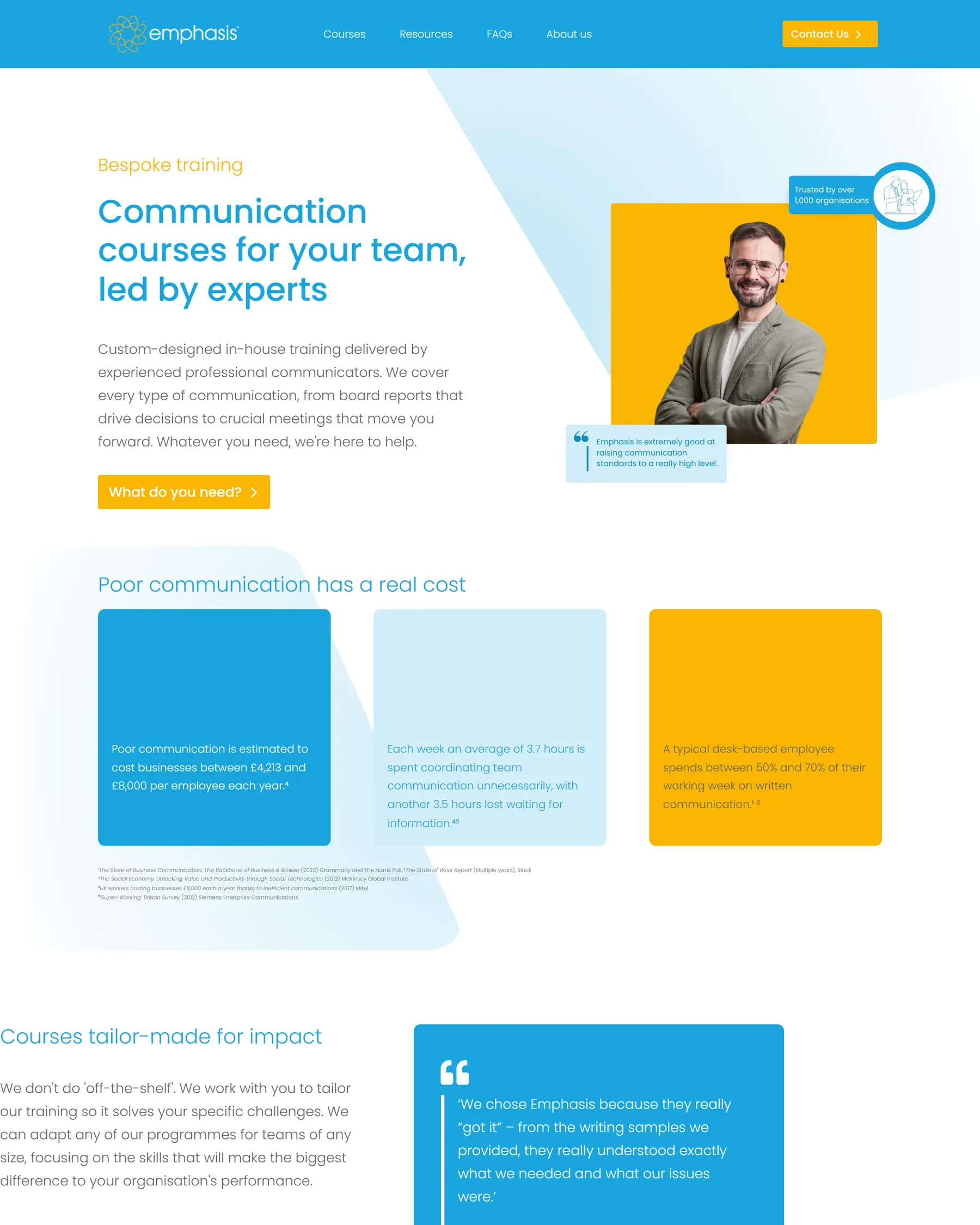 The emphasis.co.uk home page